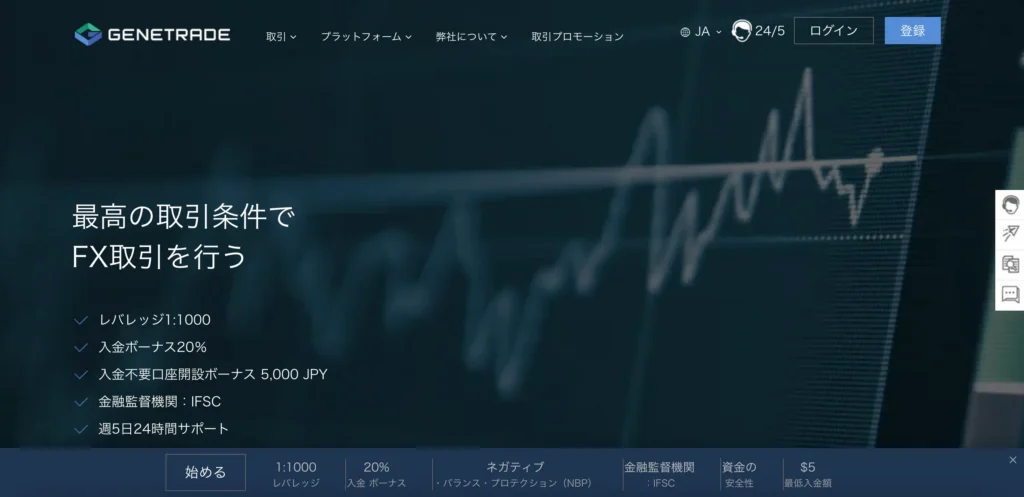GeneTrade公式サイト画像